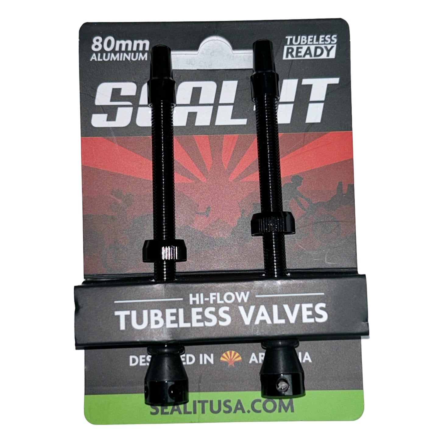 Seal-It  Hi-Flow Tubeless Valves - One pair Multicolors