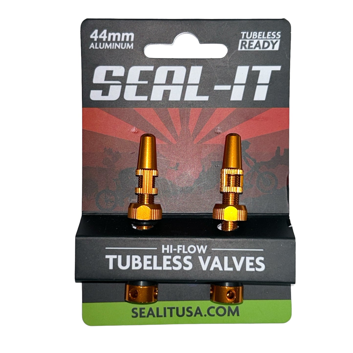 Seal-It  Hi-Flow Tubeless Valves - One pair Multicolors