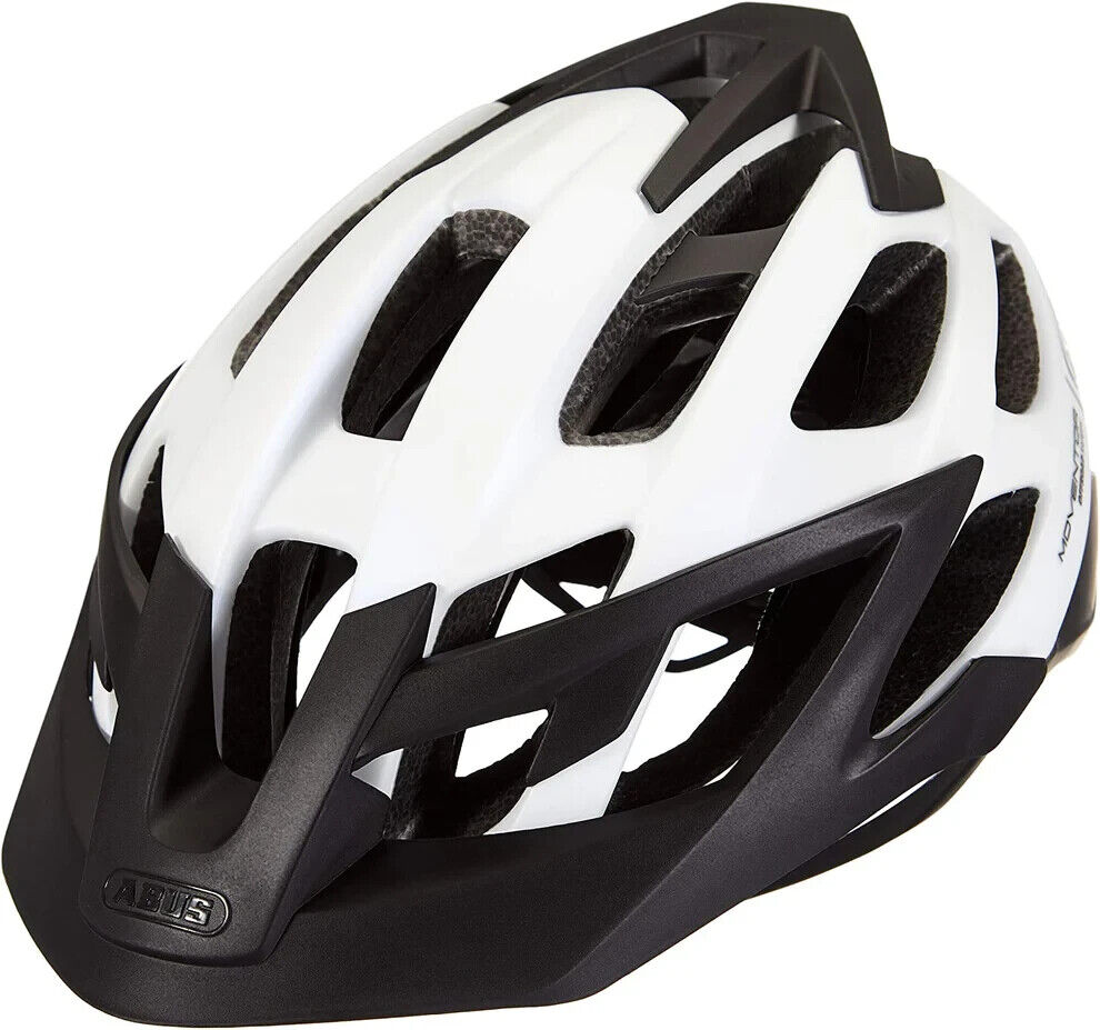 Abus Moventor Mountain Bike MTB Helmet Polar White Medium MD Safety Bike Bicycle