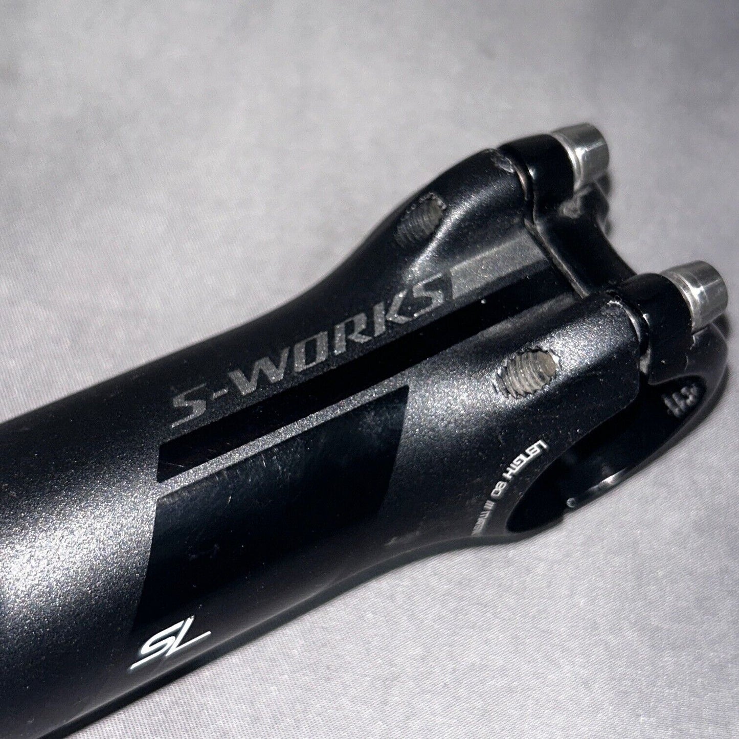 Lightly Used Specialized S-Works SL 31.8mm x 1 1/8" ±6 Degree 80 mm Stem Light