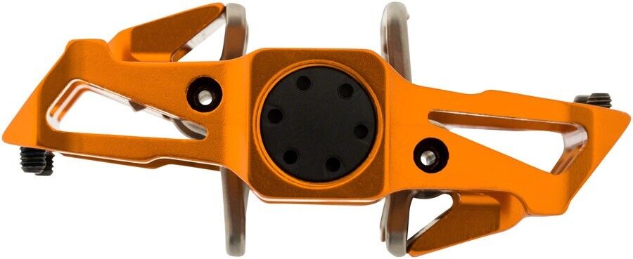 Time SPECIALE 8 Pedals: Dual Sided Clipless w/ Platform, Aluminum, 9/16", Orange