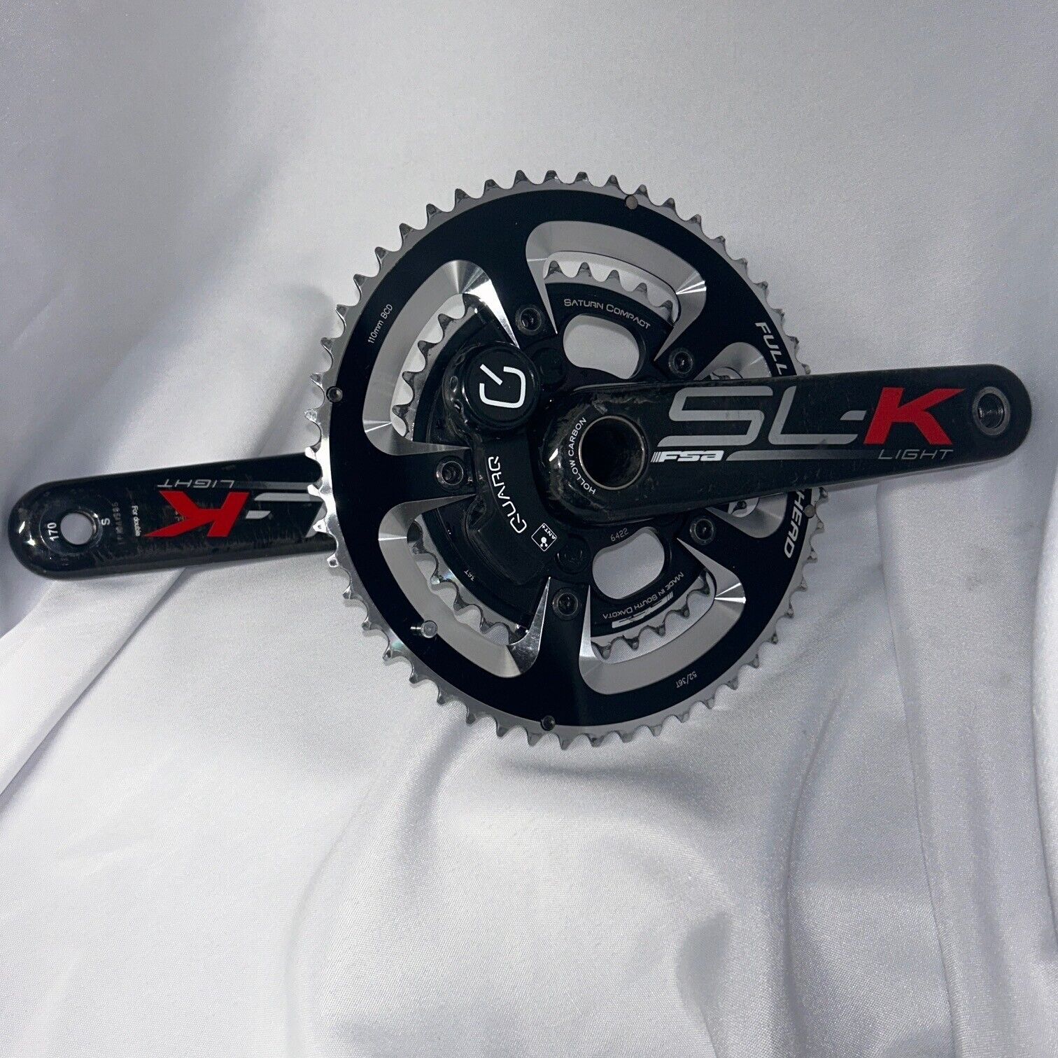 FSA SL K Light Quarq CinQo Saturn Carbon Power Meter Crankset 170 mm 3 velobazaar