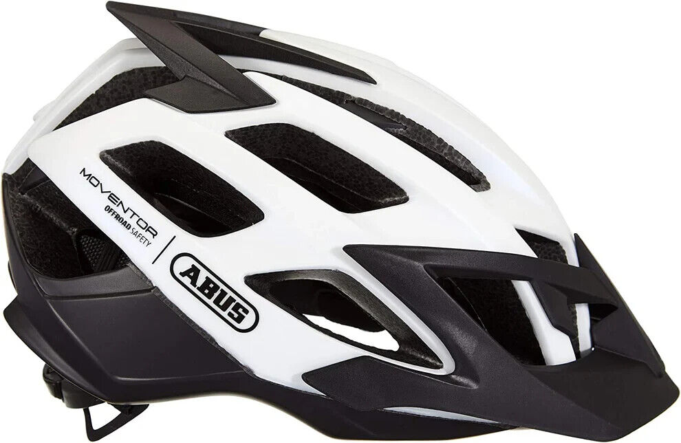 Abus Moventor Mountain Bike MTB Helmet Polar White Medium MD Safety Bike Bicycle