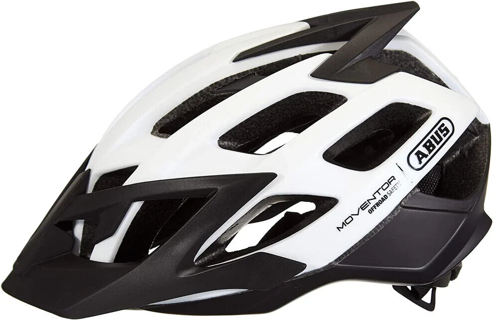 Abus Moventor Mountain Bike MTB Helmet Polar White Medium MD Safety Bike Bicycle