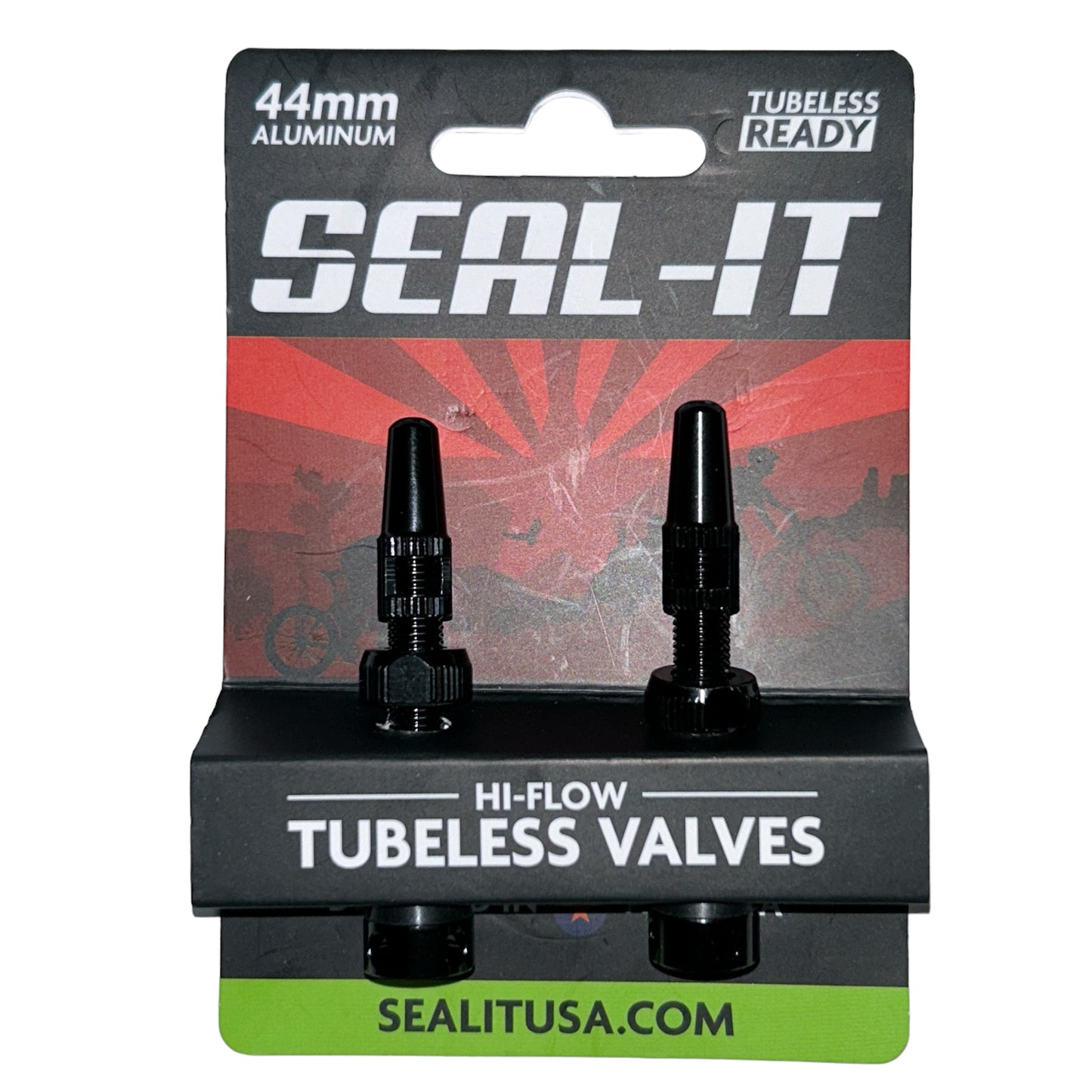 Seal-It  Hi-Flow Tubeless Valves - One pair Multicolors