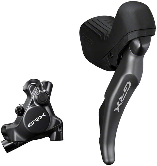 Shimano GRX ST-RX820 Shift/Brake Lever with BR-RX820 Hyd Disc Brake Caliper - Right/Rear, 12-Speed, Flat Mount Caliper, For 25mm Moun