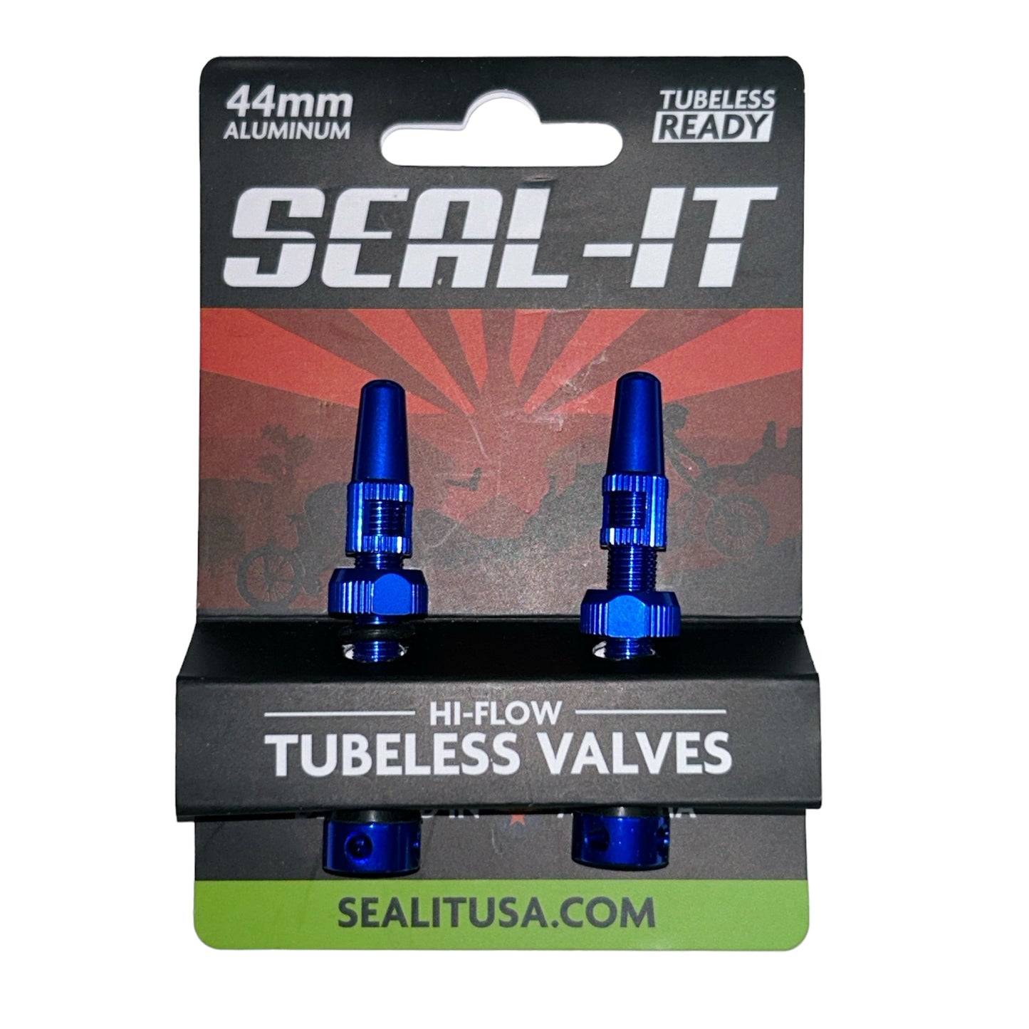 Seal-It  Hi-Flow Tubeless Valves - One pair Multicolors