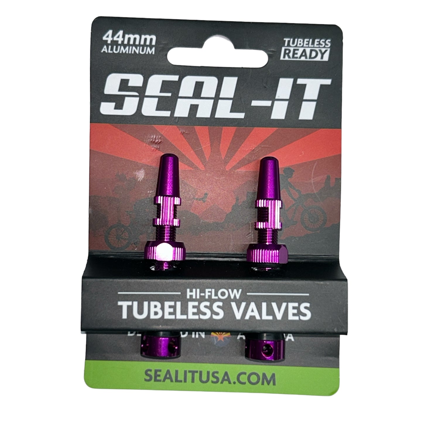 Seal-It  Hi-Flow Tubeless Valves - One pair Multicolors