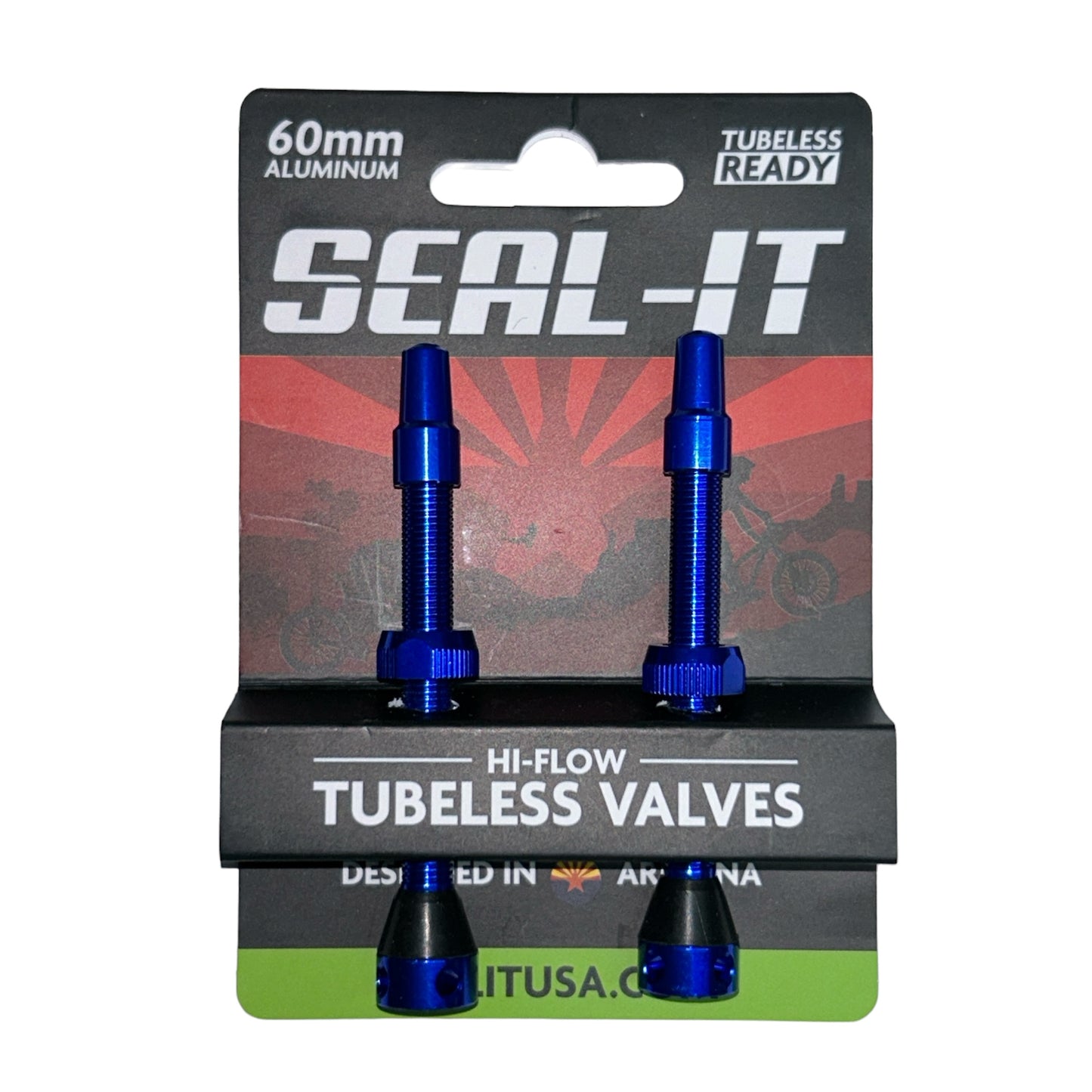 Seal-It  Hi-Flow Tubeless Valves - One pair Multicolors