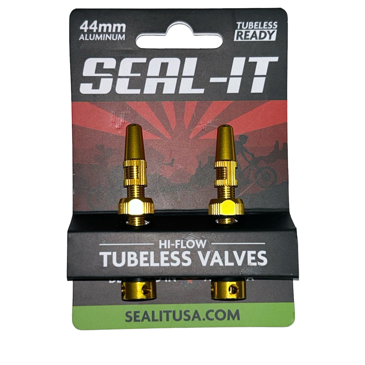 Seal-It  Hi-Flow Tubeless Valves - One pair Multicolors