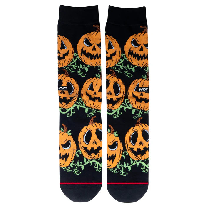 Pyvot Socks Haunted Harvest Angry Pumpkin Halloween