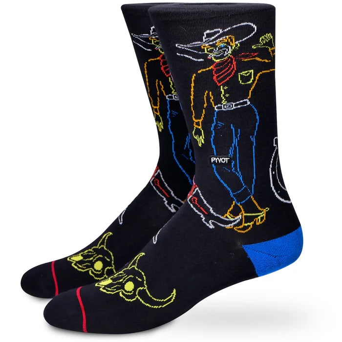 Pyvot Socks Neon Cowboy