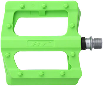 HT Components PA12 Pedals - Platform, Composite, 9/16", Green