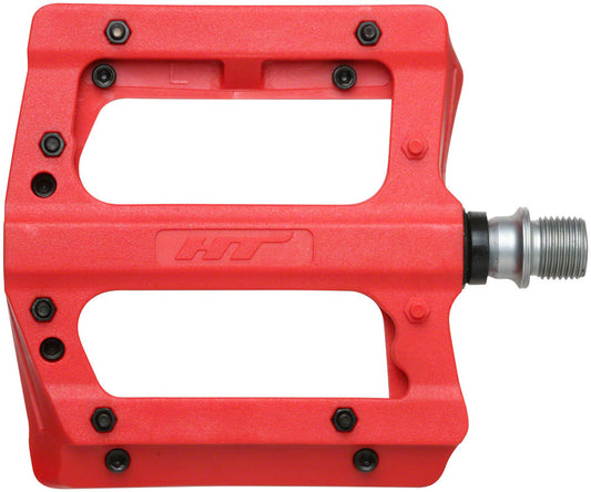 HT Components PA12A Pedals - Platform, Composite, 9/16", Red