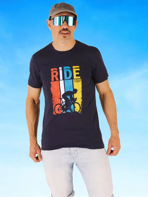 Cycology Ride T Shirt Navy