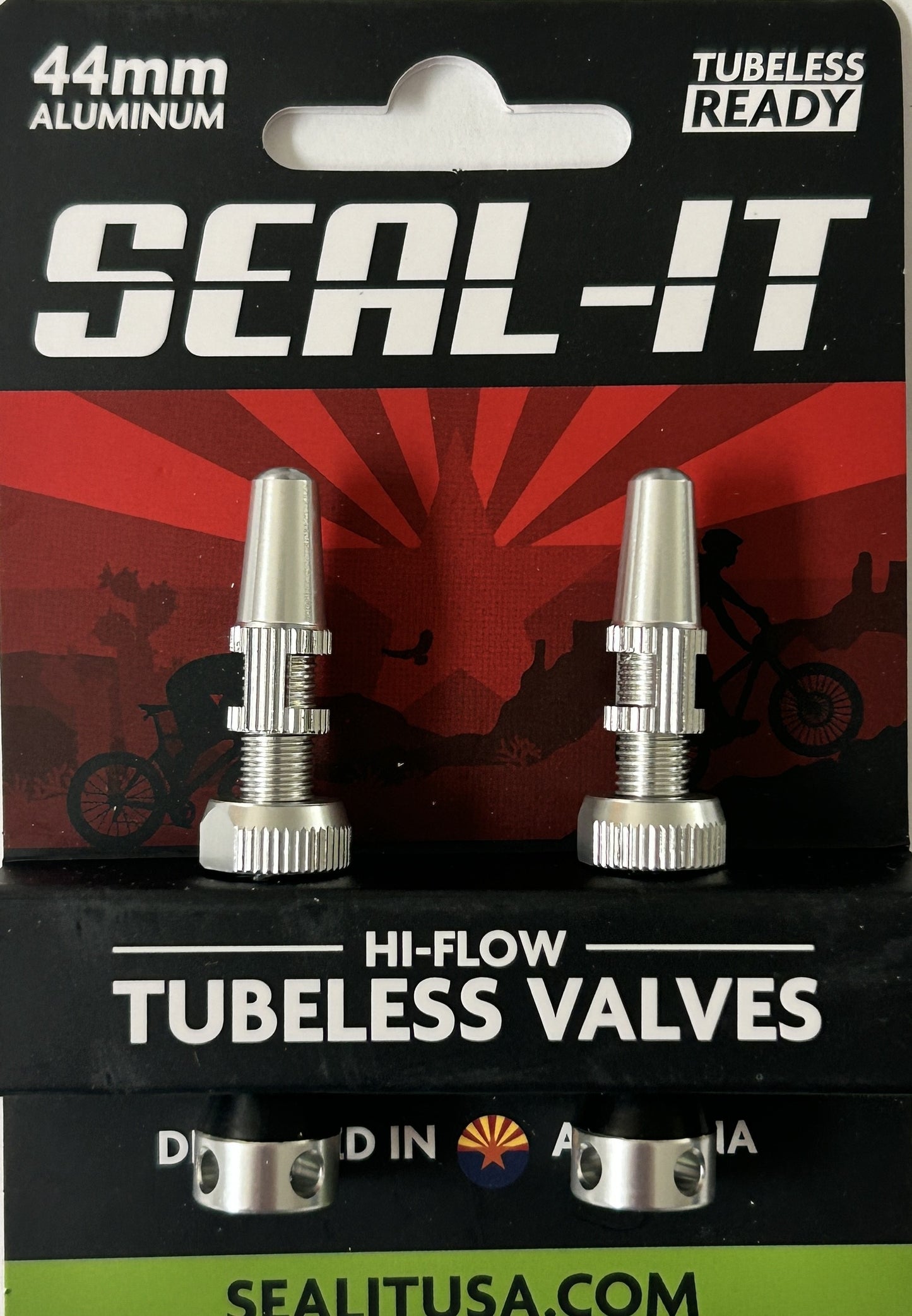 Seal-It  Hi-Flow Tubeless Valves - One pair Multicolors